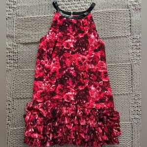 Giambattista Valli Pink Red Halter Mini Dress